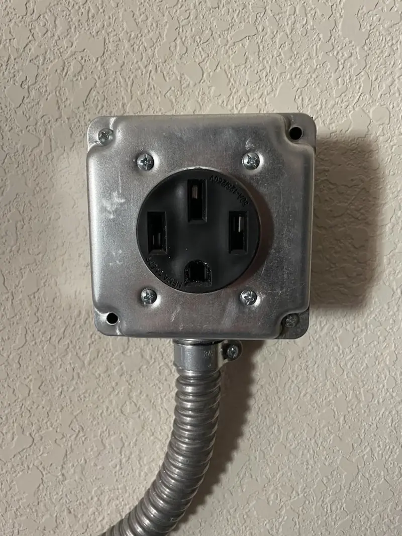 NEMA 14-50 outlet installed for Smart Home Electrical in Lenexa